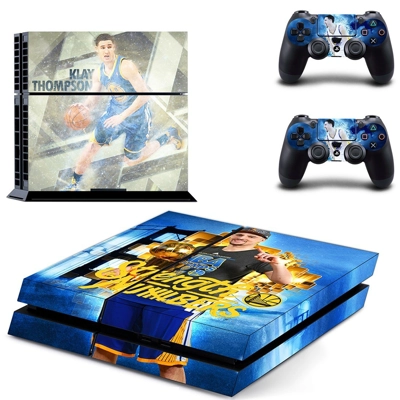 Golden state warriors skin sticker for playstation 4 console and two controllers