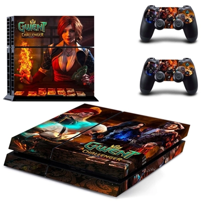 Gwent Challenger skin sticker for playstation 4 console and two controllers
