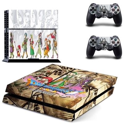 Dragon Quest XI skin sticker for playstation 4 console and two controllers