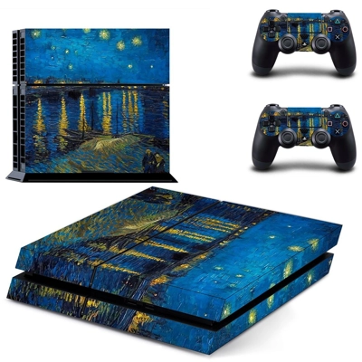 Starry Night skin sticker for playstation 4 console and t.. Starry Night skin sticker for playstation 4 console and t..