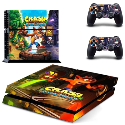 Crash Bandicoot skin sticker for playstation 4 console and.. Crash Bandicoot skin sticker for playstation 4 console and..
