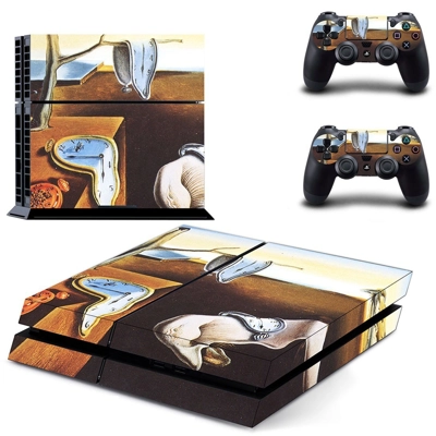 The Persistence of Memory skin sticker for playstation 4 console and two controllers