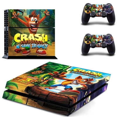 Crash Bandicoot skin sticker for playstation 4 console an.. Crash Bandicoot skin sticker for playstation 4 console an..
