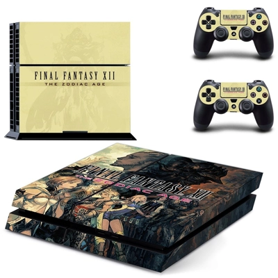 Final Fantasy 12 skin sticker for playstation 4 console and two controllers
