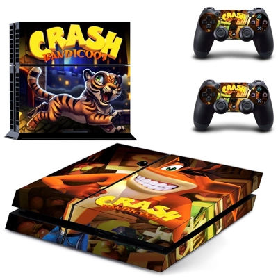 Crash Bandicoot skin sticker for playstation 4 console and..