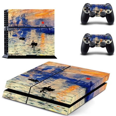 Sunrise Painting skin sticker for playstation 4 console an.. Sunrise Painting skin sticker for playstation 4 console an..
