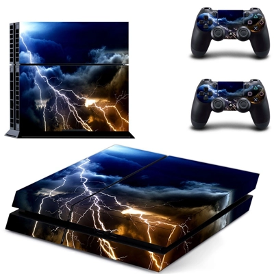 Lightning cloudy sky skin sticker for playstation 4 consol.. Lightning cloudy sky skin sticker for playstation 4 consol..