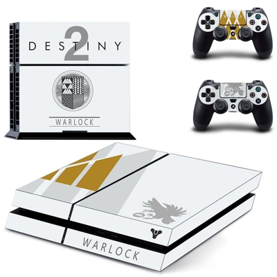 Destiny 2 Warlock Crest skin sticker for playstation 4 console and two controllers