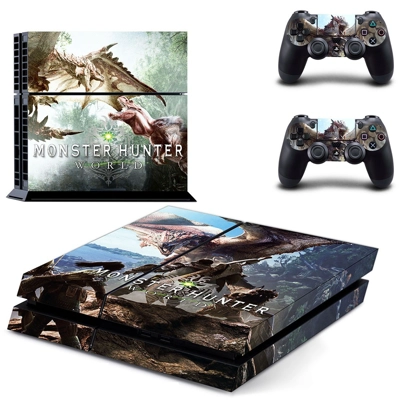Monster Hunter World skin sticker for playstation 4 console and two controllers