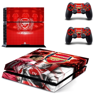 Arsenal FC skin sticker for playstation 4 console and two controllers
