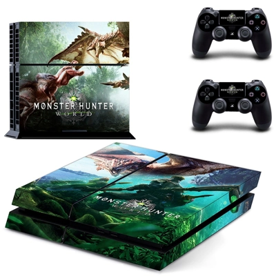 Monster Hunter World skin sticker for playstation 4 console and two controllers