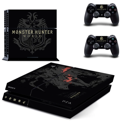 Monster Hunter World skin sticker for playstation 4 console and two controllers