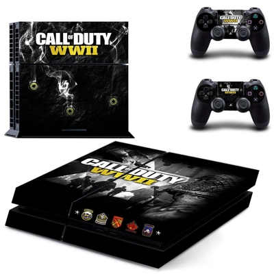 Call of Duty WW2 skin sticker for playstation 4 console and two controllers