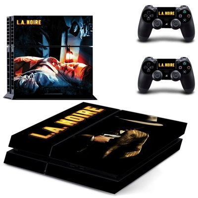 L A Noire skin sticker for playstation 4 console and two c..