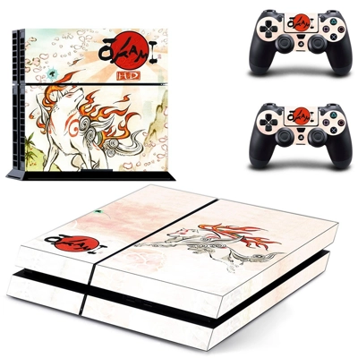 Okami Zekkeiban skin sticker for playstation 4 console and two controllers