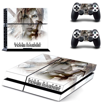 Rise of the Tomb Raider skin sticker for playstation 4 console and two controllers