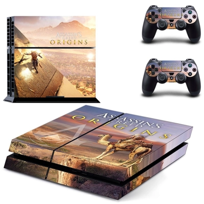 Assassin's Creed Origins skin sticker for playstation 4 console and two controllers