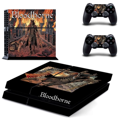 Bloodborne skin sticker for playstation 4 console and two controllers