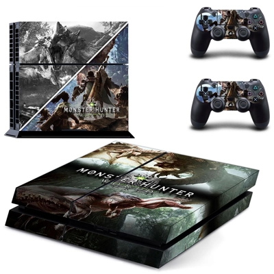 Monster Hunter World skin sticker for playstation 4 console and two controllers