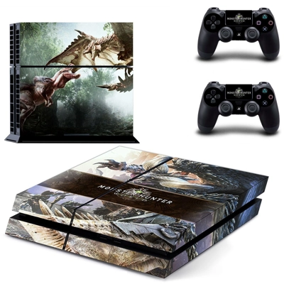 Monster Hunter World skin sticker for playstation 4 console and two controllers