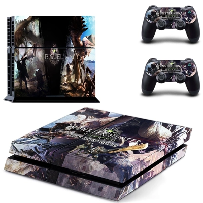 Monster Hunter World skin sticker for playstation 4 console and two controllers