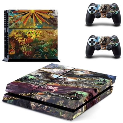 Monster Hunter World skin sticker for playstation 4 console and two controllers