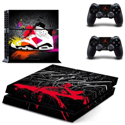 Air Jordan skin sticker for playstation 4 console and two controllers