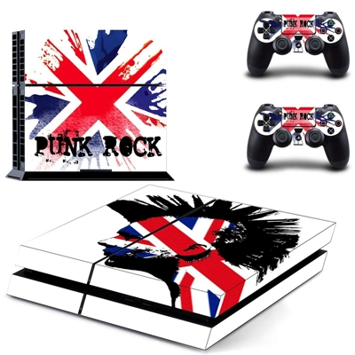 Punk Rock skin sticker for playstation 4 console and two c.. Punk Rock skin sticker for playstation 4 console and two c..