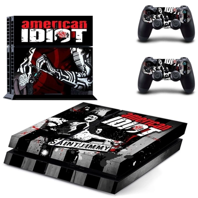 American idiot st jimmy skin sticker for playstation 4 console and two controllers