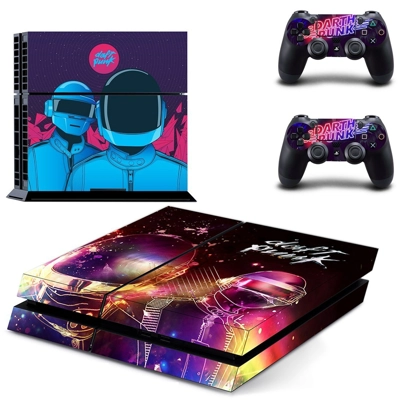Daft Punk skin sticker for playstation 4 console and two c..