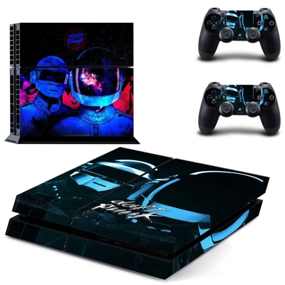 Daft Punk skin sticker for playstation 4 console and two c..