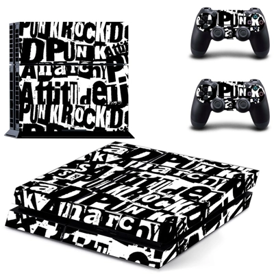Punk Rock skin sticker for playstation 4 console and two c.. Punk Rock skin sticker for playstation 4 console and two c..