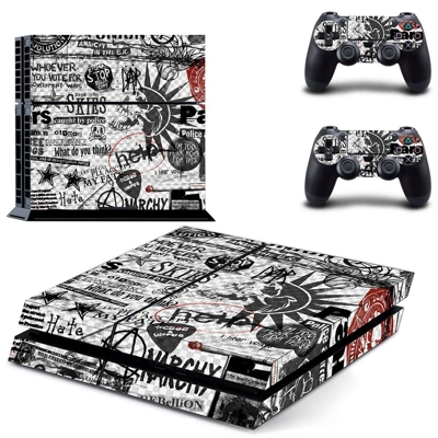 Punk Rock skin sticker for playstation 4 console and two c..