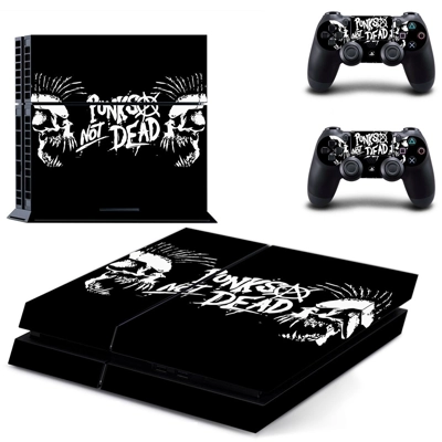 Punks Not Dead skin sticker for playstation 4 console and two controllers