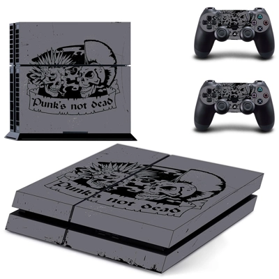 Punks Not Dead skin sticker for playstation 4 console and two controllers