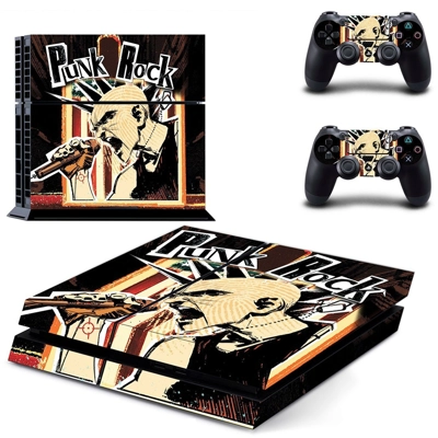 Punk Rock skin sticker for playstation 4 console and two c.. Punk Rock skin sticker for playstation 4 console and two c..
