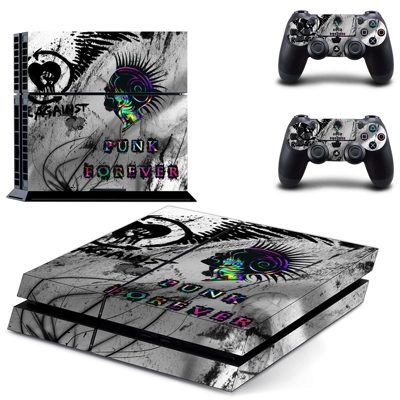 Punk Forever skin sticker for playstation 4 console and two controllers