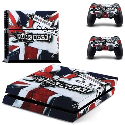 Punk Rock skin sticker for playstation 4 console and two c..