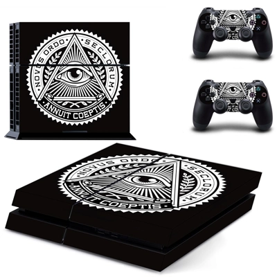 Novus Ordo Seclorum skin sticker for playstation 4 console and two controllers