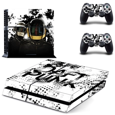 Daft Punk skin sticker for playstation 4 console and two c..