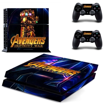 Avengers infinity war skin sticker for playstation 4 console and two controllers