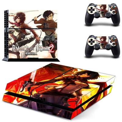 Attack on Titan 2 skin sticker for playstation 4 console and two controllers
