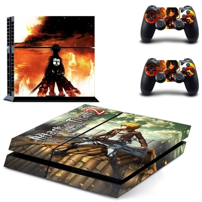 Attack on Titan 2 skin sticker for playstation 4 console and two controllers