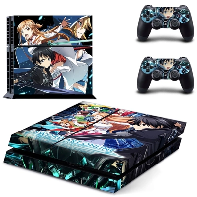 Sword Art Online Hollow Fragment skin sticker for playstation 4 console and two controllers