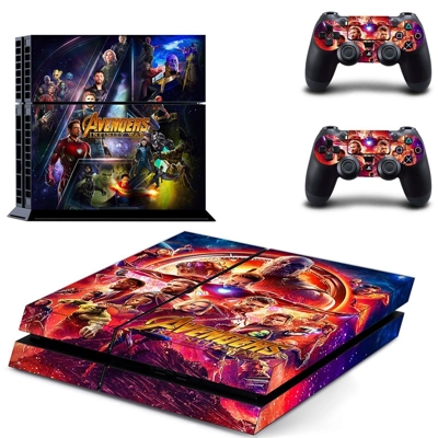 Avengers infinity war skin sticker for playstation 4 console and two controllers