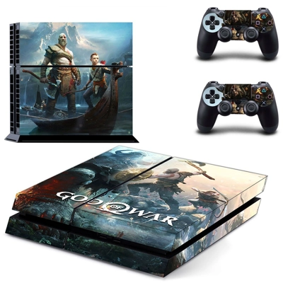 God of war 4 skin sticker for playstation 4 console and two controllers