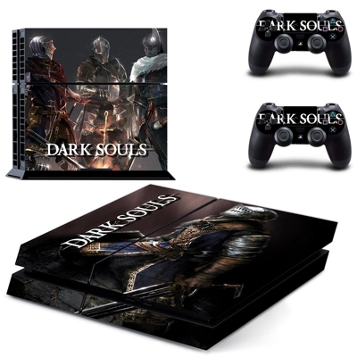 Dark Souls skin sticker for playstation 4 console and two .. Dark Souls skin sticker for playstation 4 console and two ..