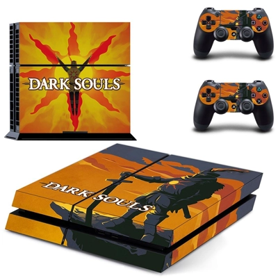 Dark Souls skin sticker for playstation 4 console and two .. Dark Souls skin sticker for playstation 4 console and two ..