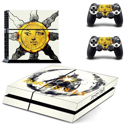 Dark Souls skin sticker for playstation 4 console and two .. Dark Souls skin sticker for playstation 4 console and two ..
