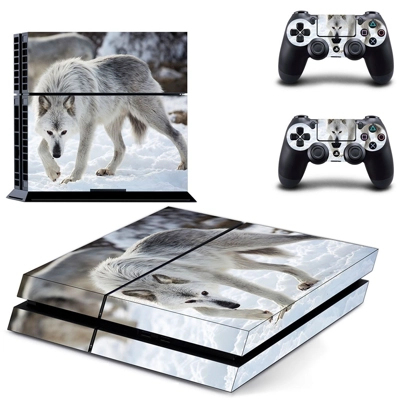 Wolves skin sticker for playstation 4 console and two controllers
